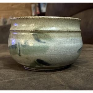 Vintage Studio Art Pottery Bowl Dish Hand Made Signed Earthy Asian Versa Design